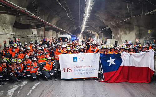 Chuquicamata Subterránea alcanzó 40% de dotación femenina en sus operaciones