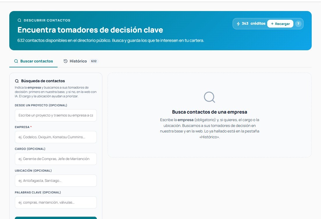 Descubrir Contactos en la plataforma