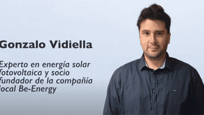 Gonzalo Vidiella, experto en energía solar fotovoltaica y socio fundador de la compañía local Be-Energy
