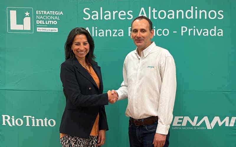 Enami desarrollará con Rio Tinto el proyecto de litio Salares Altoandinos habilitando una inversión estimada de US$ 3 mil millones