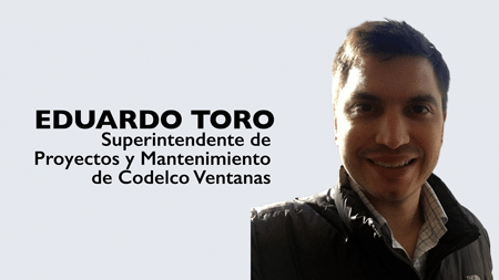Eduardo Toro, Superintendente de Proyectos y Mantenimiento de Codelco Ventanas