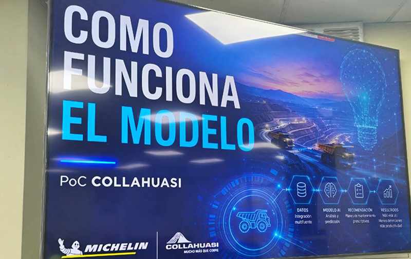 Michelin y Collahuasi desarrollan solución basada en IA para optimizar la gestión de neumáticos mineros