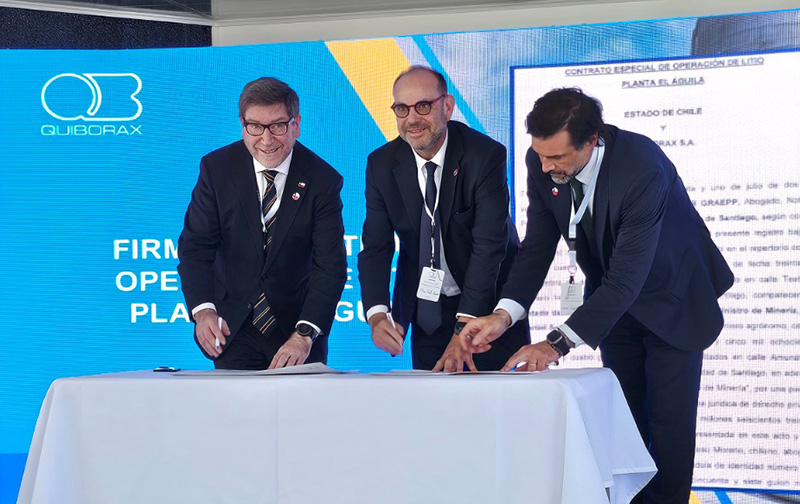 Chile firma primer CEOL con privados para desarrollar proyecto de litio en Arica y Parinacota
