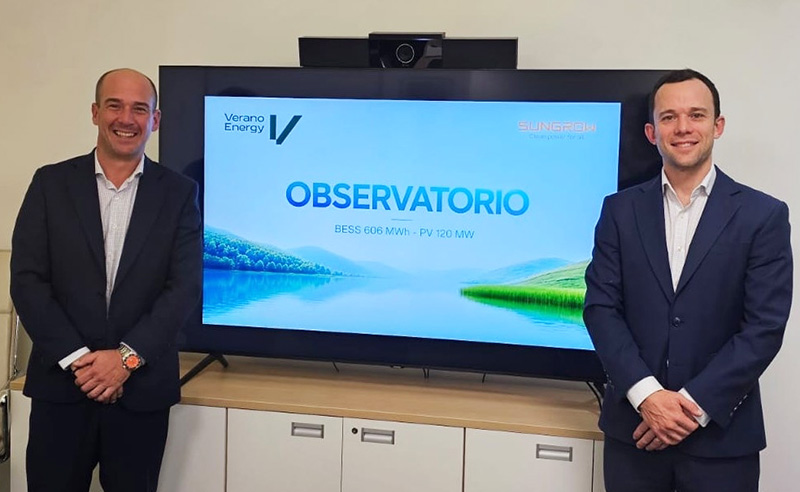 Verano Energy apuesta por Sungrow para el almacenamiento energético de su proyecto Observatorio en Chile