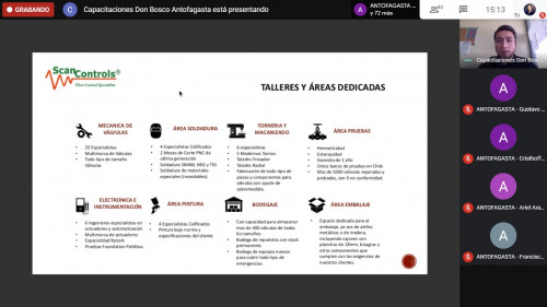 Empresas desarrollan charlas técnicas para estudiantes de Colegio Técnico Industrial Don Bosco de Antofagasta