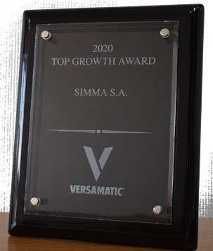 Simma consiguió el Top Growth Award Versamatic! Un reconocimiento a su gran crecimiento como distribuidor