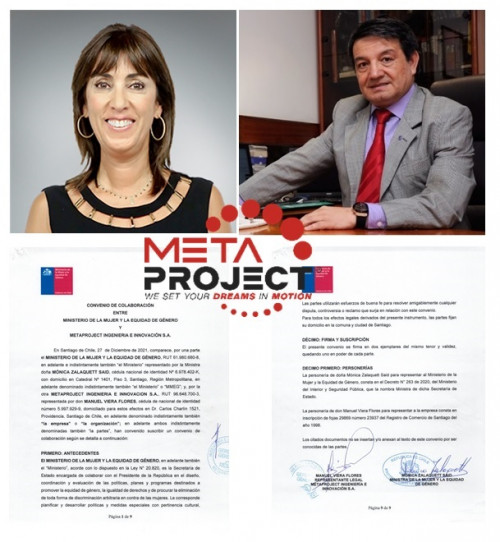 Metaproject y Ministerio de la Mujer y Equidad de género firman convenio IPG