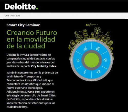 Deloitte invita al Smart City Seminar Creando Futuro para la movilidad”