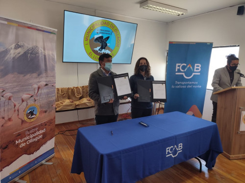 FCAB firma convenio con Municipio de Ollagüe para potenciar la Cultura y el Patrimonio
