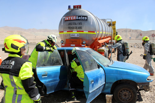 Simulacro pone a prueba a equipos de emergencia de Codelco y la comuna de Calama