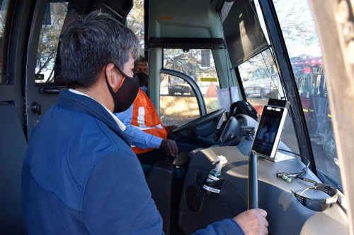 Chuquicamata implementó detectores de temperatura facial en medios de transporte de personal