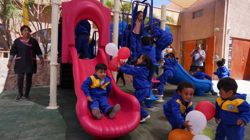 Jardín Infantil de Chiu Chiu recuperó un espacio recreativo con Fondo Escolar de El Abra