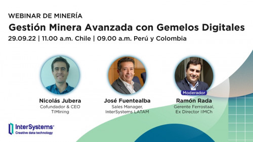 Webinar abordará la gestión minera avanzada con Gemelos Digitales