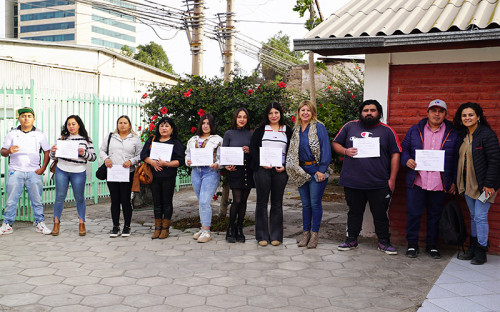 Vecinos y vecinas certificaron capacitación en como guardias OS-10 y técnicas de soldadura