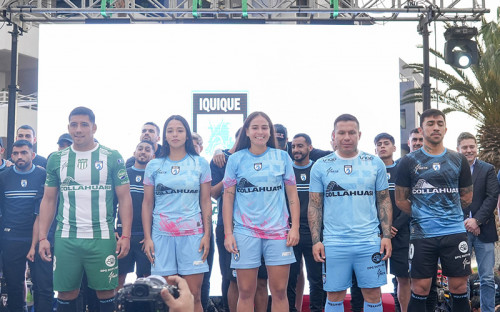Deportes Iquique y Collahuasi presentan la nueva camiseta de los “Dragones Celestes”