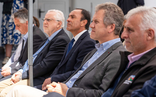 Ministro del Deporte y presidente del Directorio de Codelco verifican óptimas condiciones del Estadio Codelco El Teniente
