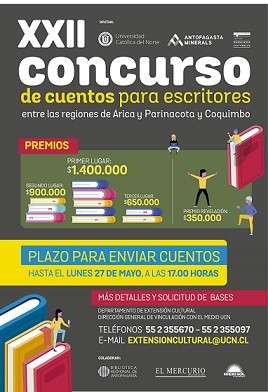 XXII Concurso de cuentos para escritores entre las regiones de Arica y Parinacota y Coquimbo