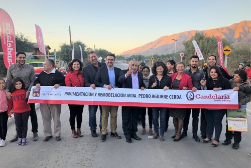 Inauguran obras de pavimentación y remodelación de avenida Pedro Aguirre Cerda en Tierra Amarilla