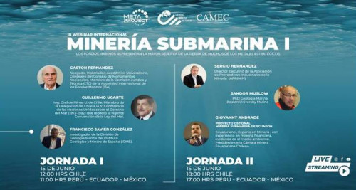 Cámara Minera de Chile realizará webinar sobre Minería Submarina