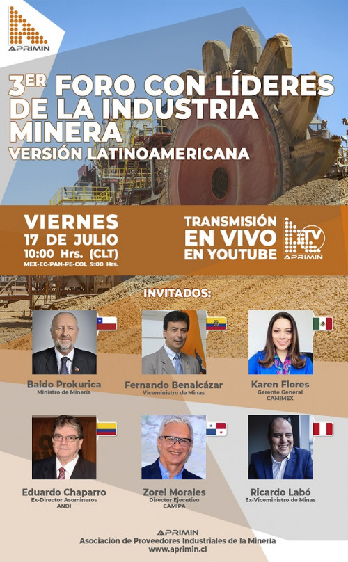 Aprimin realizará 3er Foro con líderes de la industria minera, versión Latinoamericana