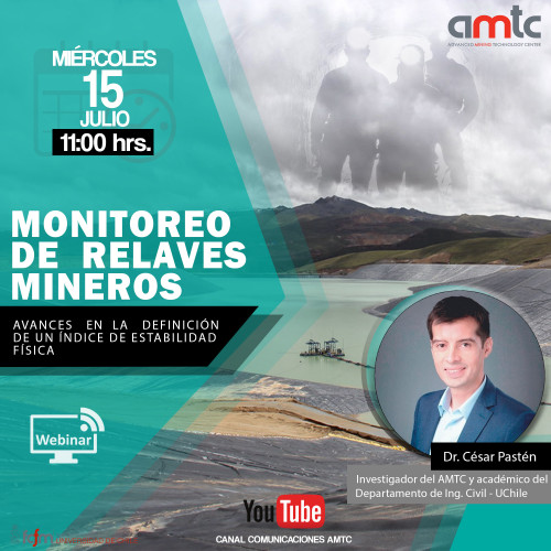 AMTC invita a participar del seminario «Monitoreo de relaves mineros»