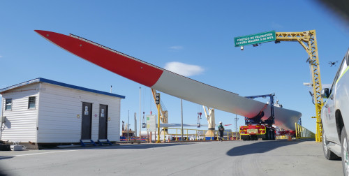 Ya está en Chile turbina eólica para planta demostrativa de Hidrógeno Verde en Magallanes