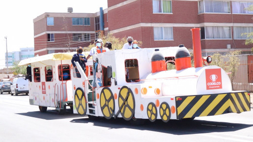 Tren Minero de Chuquicamata se integró al Aniversario 143 de Calama