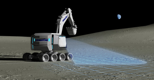 Japonesa Komatsu fue seleccionada para fabricar equipos para explorar la luna