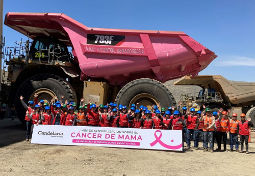 Con tolva rosada, Candelaria se adhiere a campaña de sensibilización sobre el cáncer de mama