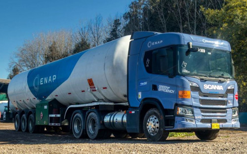 Enap recambia flota de camiones con diésel a gas natural