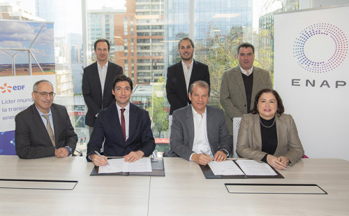 Enap y EDF firman acuerdo para el uso del complejo industrial Cabo Negro en Magallanes