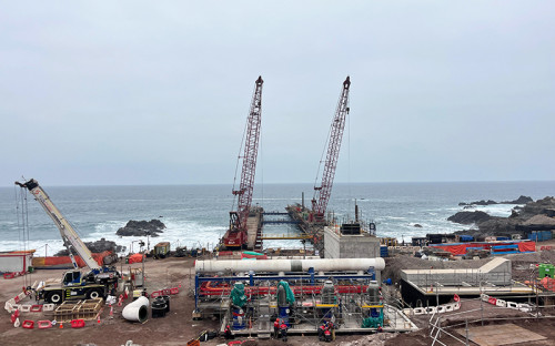 Codelco anuncia avance del 81% en la construcción de su primera planta desaladora