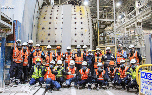 Concluye con éxito la modernización del molino SAG 17 en la Concentradora de Chuquicamata