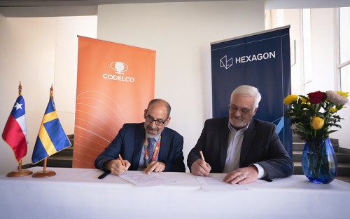 Codelco y Hexagon firman acuerdo para desarrollar e implementar soluciones tecnológicas avanzadas en minería