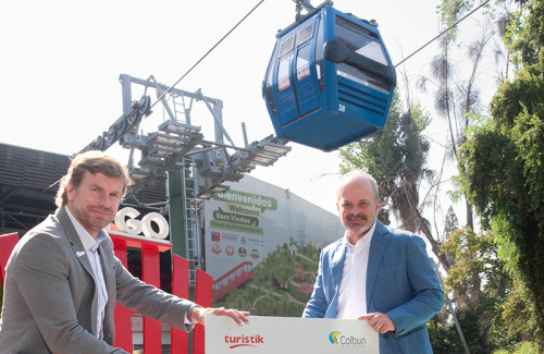 Teleférico Santiago se mueve con energía 100% renovable, tras firma de acuerdo con Colbún