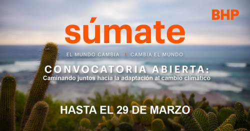 BHP lanza convocatoria para desarrollar soluciones frente a los desafíos que impone el cambio climático
