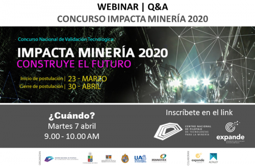 CNP y Expande invitan a webinar que abordará detalles del concurso Impacta Minería 2020
