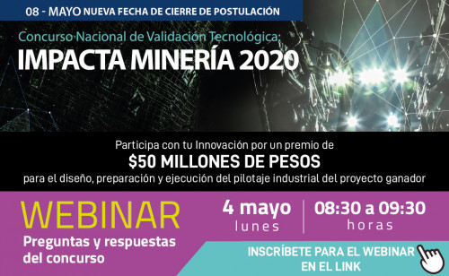 Concurso Impacta Minería amplía plazo de postulación al 8 de mayo